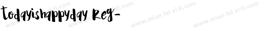 todayishappyday Reg字体转换
